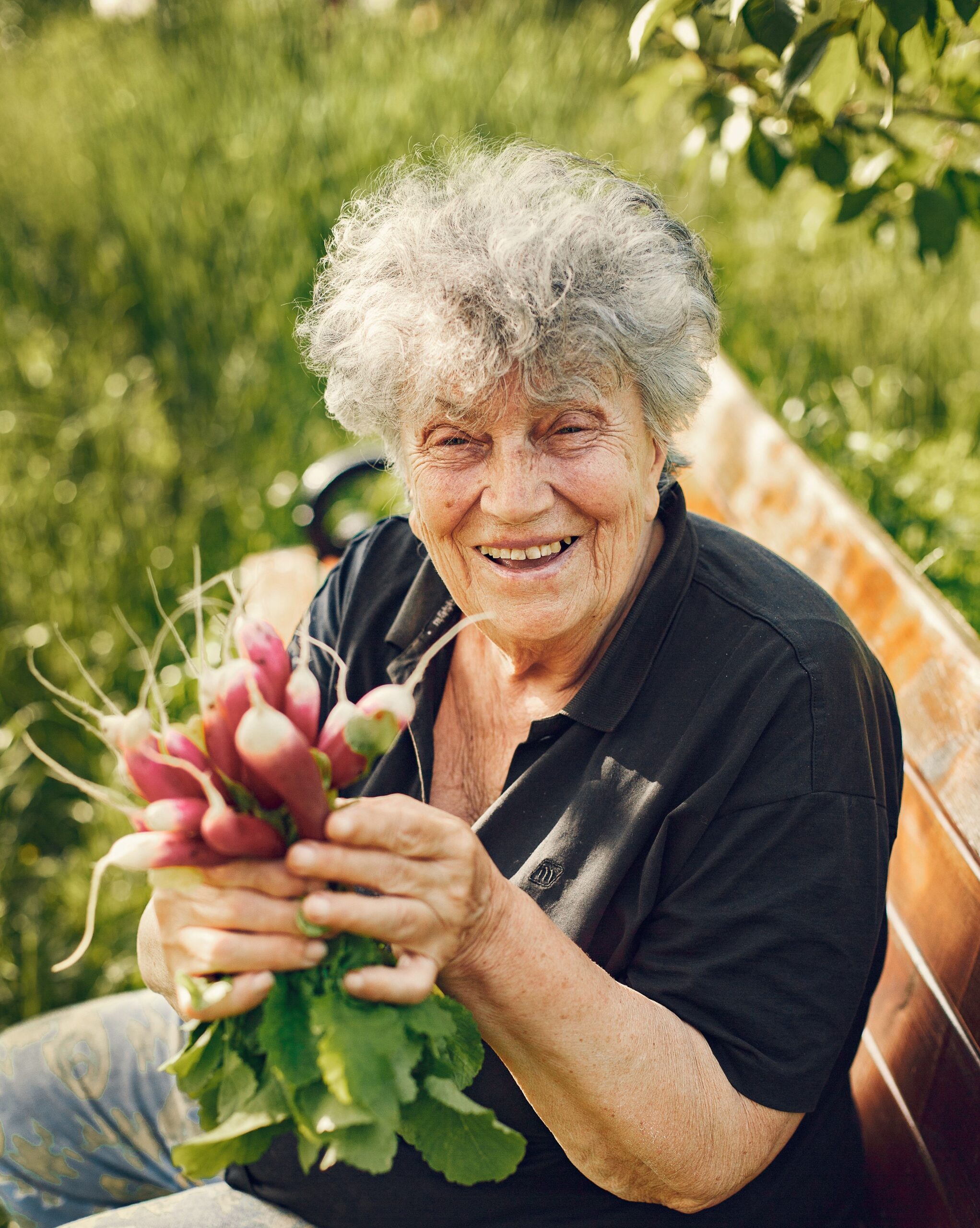 Senior woman in garden